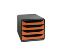 Multiform - Big Box - Module De Classement - 4 Tiroirs - Gris/Tangerine