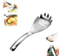 Multifunctional 5-In-1 stainless steel kitchen spoon, Integrated Tool with Functions of Grinding Strainer Mashing Egg Separator and Bottle Opener for Pasta-Potatoes Vegetables Kitchen Tool，1pc-b
