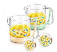 Multifunctional Hand-Pressed Egg Stirring Cup with Measuring Scales (Mix) | Food-Grade Egg Beater,Built-In Strainer And Pour Spout,for Whisking Eggs Mixing Ingredients Baking & Daily Kitchen Use