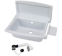 Multifunktionsbecken avec protection anti-éclaboussure, granit