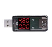 Multimètre de Testeur USB,Akozon 3,2-10V 0-3A Testeur de courant et de tension numérique USB Compteur Voltmètre Ampèremètre 0,01 Accuracy Multimeter