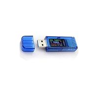 Multimètre de Testeur Wabecil,USB Voltmètre Ampèremètre Tension Courant Compteur ,64*22*12mm-Bleu G