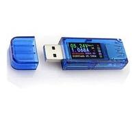 Multimètre de Testeur Wabecil,USB Voltmètre Ampèremètre Tension Courant Compteur ,64*22*12mm-Bleu G
