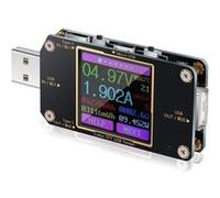Multimètre de Testeur Wabecil,USB Voltmètre Ampèremètre Tension Courant Compteur Puissance,74.5*31.9*9mm-Noir Noir G