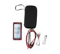 Multimètre numérique 6 000 comptes, portée automatique, détecteur de tension NCV rechargeable par USB, avec rétroéclairage et lampe de poche, testeur d'électricien pour maison (rouge)
