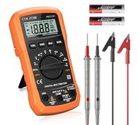 Multimètre numérique à plage automatique, testeur de tension ampère-ohm AC/DC, testeur multifonction avec tests de résistance, continuité, capacité, fréquence et diode, maintien des données et NCV