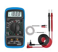 Multimètre numérique AN8205C, ampèremètre AC/DC, voltmètre, ohmmètre, multimètre avec thermocouple, rétroéclairage, portable(AN8205C Blue)