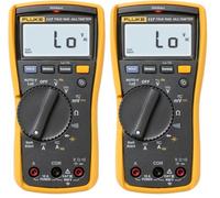 Multimètre numérique d'électricien Fluke 117 avec mesure de tension sans contact (Lot de 2)