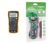 Multimètre numérique d'électricien Fluke 117 avec mesure de tension sans contact & Schneider Electric IMT23214 Pince De Mesure Ampèremétrique Pinza Amperimetrica Digital