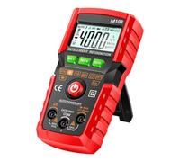 Multimètre Numérique Intelligent Rouge, Auto-réglage, 0v à 500v, 4000 | Mesure 0ma à 2a, 0kω à 20,00mω, 0nf à 40mf et 0hz à 4mhz, Lampe Intégrée