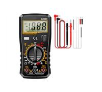 Multimètre numérique portable professionnel ABS pour réparation électronique avec test de transistor HFE et sondes de température Multimètre numérique