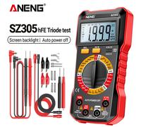 Multimètre numérique professionnel ANENG SZ305, testeur de tension AC/DC, ampèremètre, testeur de condensateur, testeur de triode HFE, testeur d'induction de tension NCV, testeur pour électriciens SZ3