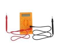 Multimètre Numérique Résistance Mesure, Orange pour Électriciens Tension | Écran Lcd, Détection Transistor, Alimentation Pile 9v 6f22, Boîtier Abs, Usage Atelier