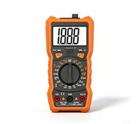 Multimètre numérique T21A AC DC Meter, NCV Live Wire Detection avec rétroéclairage de la torche, électricien en plastique rouge