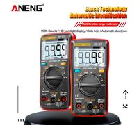Multimètre numérique Transistor ANENG AN8009 testeurs condensateur True-RMS testeur automobile compteur de capacité électrique Diode de température AN8009 Red Pro