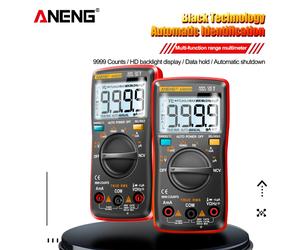 Multimètre numérique Transistor ANENG AN8009 testeurs condensateur True-RMS testeur automobile compteur de capacité électrique Diode de température AN8009 Red