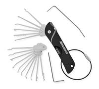 Multipick Couteau de Poche Noir [7 Outils | +10 Lames] Lockpick - Cle Passe Partout Porte - Clé Passe Partout universelle - Crochet Serrure - Lockpicking - Clé universelle