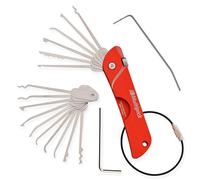 Multipick Couteau de Poche Rouge [7 Outils | +10 Lames] Lockpick - Cle Passe Partout Porte - Clé Passe Partout universelle - Crochet Serrure - Lockpicking - Clé universelle