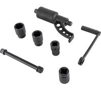Multiplicateur de couple - Jeu de clés à douille - Rapport de transmission 1:64 - 4800 Nm - 4 douilles 21/33/38/41 mm - Carré 25 mm - Levier à bascule - Coffret de rangement - Noir