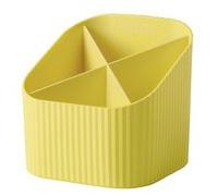 Multipot à crayons Re-X-LOOP, plastique éco, jaune