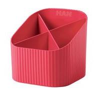 Multipot à crayons Re-X-LOOP, plastique éco, rouge