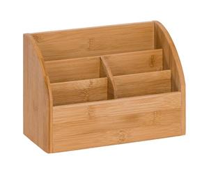 Multipot et organiseur de bureau Cep Silva Bambou 5 compartiments