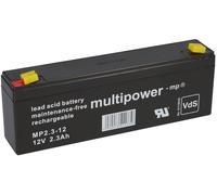 multipower MP2.2-12 – 12 V 2,3 Ah AGM batterie au plomb (VRLA), VdS G107033, Faston 4,8 mm