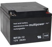 Multipower MP26-12 Batterie au plomb PB 12Volt 26Ah avec raccord à vis M5