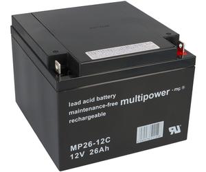 Multipower MP26-12C : Batterie AGM 12V 26Ah – Modèle M5