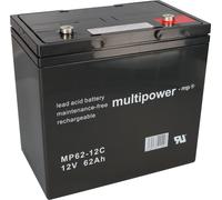 Multipower MP62-12C, batterie AGM 12V 62Ah – Modèle M6