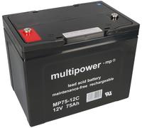 Multipower MP75-12C, batterie AGM 12V 75Ah – Modèle M8