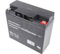 Multipower MPL18-12 12V 18Ah Long Life Batterie plomb AGM Batterie plomb gel