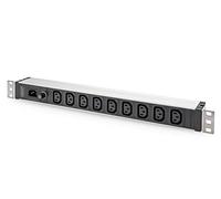 Digitus Bloc multiprise PDU 1U 9 prises C13 230 V/10 A Aluminium noir