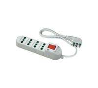 Multipresé 4 Sorties 2p+t Avec Interruptionneur Couleur Blanc 41023