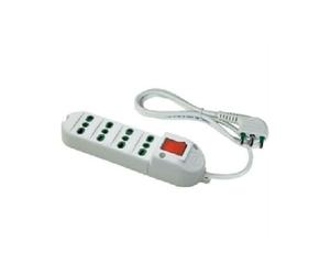 Multipresé 4 Sorties 2p+t Avec Interruptionneur Couleur Blanc 41023