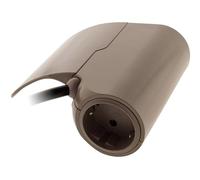 Multiprise 1 Prise + USB, idéale pour canapé, Ainsi Que Bureau - Longueur câble 3M - Marron - Thomson