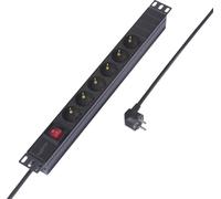 Multiprise 19 pouces Sygonix SY-6736978 x6 noir contact de protection 1 pc(s)