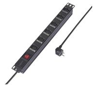 Multiprise 19 pouces Sygonix SY-6736982 x6 noir contact de protection 1 pc(s)