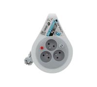Mini enrouleur 3 Prises, câble 7 m Watt&Co