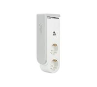 - Multiprise 2 prises Schuko 16A + 2 USB A+C - Gekko - Blanc