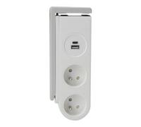 Multiprise 2 Prises Schuko 16A + 2 USB C - Gekko - Blanc - Zenitech
