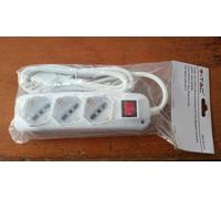 Multiprise 3 Places Avec Interrupteur Lumineux 10/16A Bipasso / Schuko 250V ~