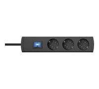 Multiprise 3 prises avec interrupteur - Anthracite