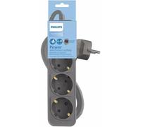 Multiprise avec interrupteur - Philips - 3 prises - CHP2134G/12 - 17,66 cm hauteur - 19,1 cm largeur - 28,02 cm longueur