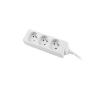 Lanberg Multiprise PS0-03E-0300-W 3 prises câble 3 m H05VV-F 3G1 blanc
