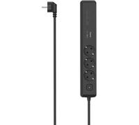 Multiprise, 3 prises, USB-C/A 100W, PD, interrupteur, 1,4 m, nre/grise