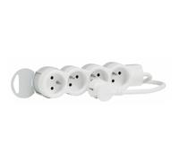 Legrand FB multiprise 4 prises 2P+T câble 3 m 1 mm² blanc/gris avec boucle de fixation