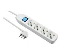 Multiprise 4 Prises Bivalentes Schuko Avec Interrupteur Et Prise Gain De Place