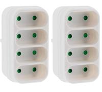 Multiprise 4 prises pour façade - Quadriplite - 4x6A - Blanc - Zenitech (Lot de 2)