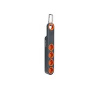 Zenitech - Multiprise 4 prises Schuko 16A + lumière - Gris/Orange - Klipo gris G
